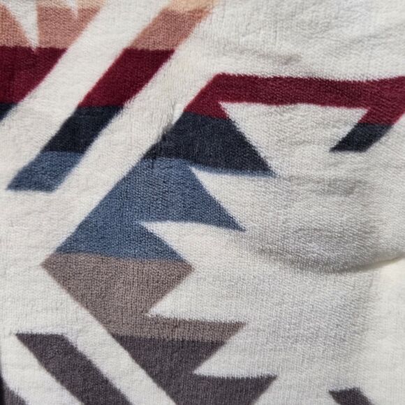 Pendleton Throw Blanket For Two Reversible Oversized Cream Tribal Pattern 60x80 - Picture 4 of 16
